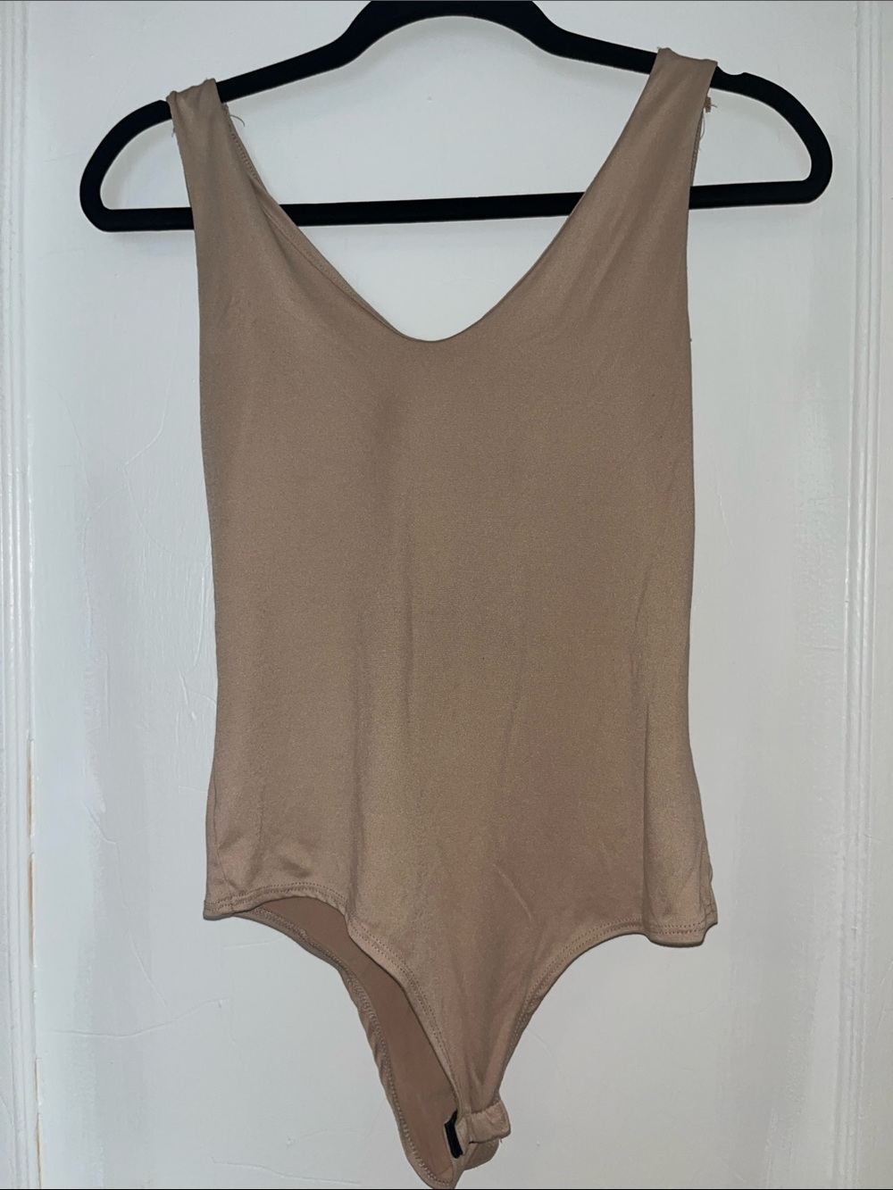 gaze Taupe Scoop Neck Bodysuit Tank